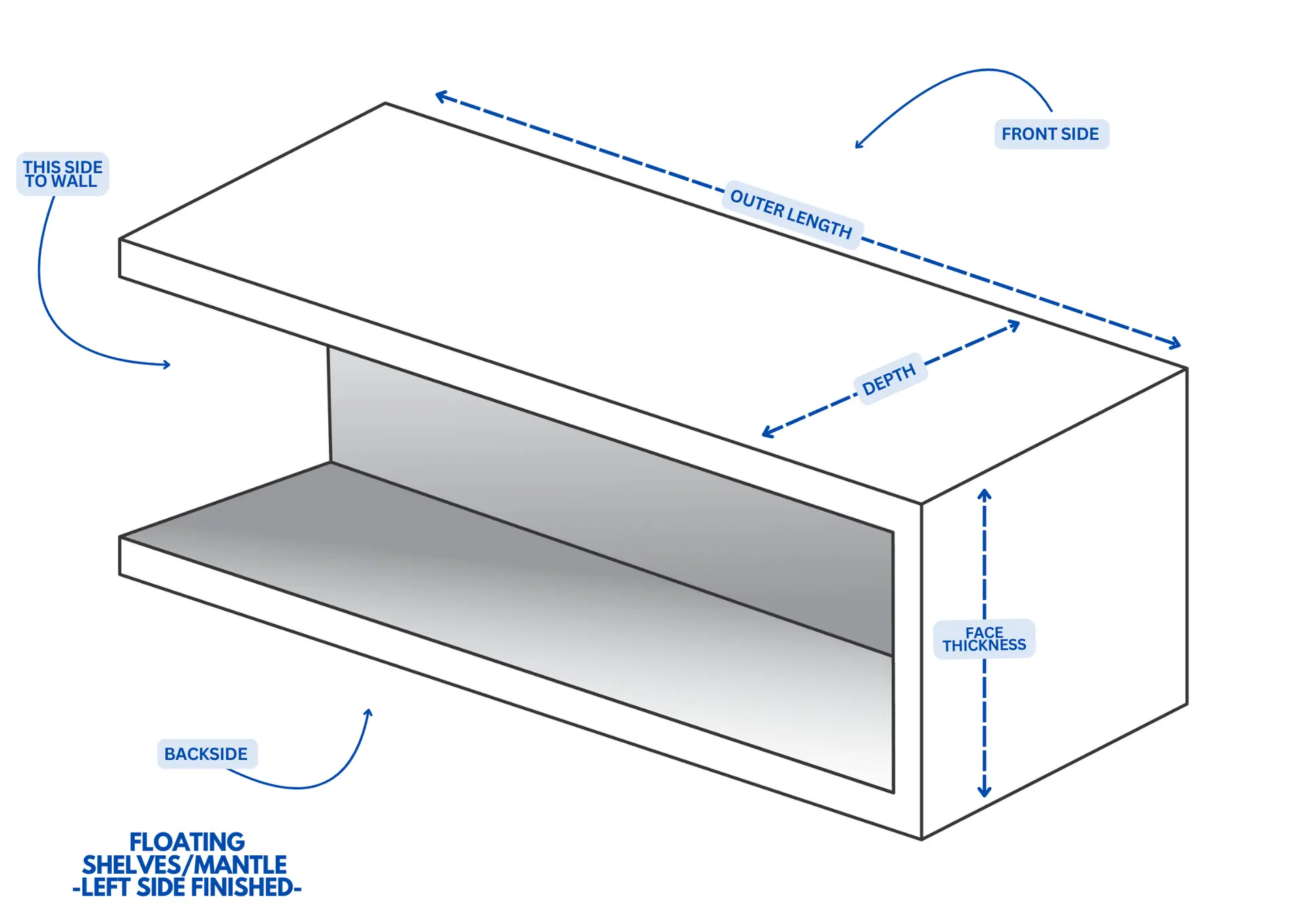 Floating Shelves custom fabricated from your flooring by Voda Stairs in Seattle