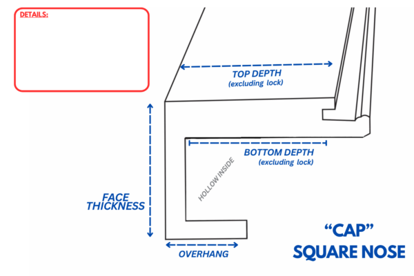 Cap Square Nose (Female Lock)