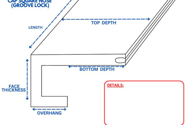 Cap square nose (Groove Lock)