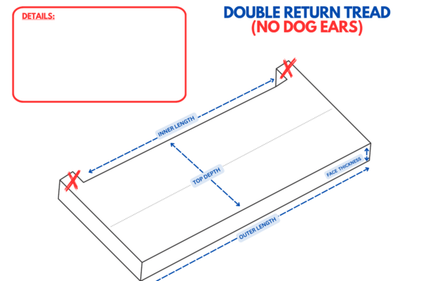 Double Return Tread (No Dog Ears)