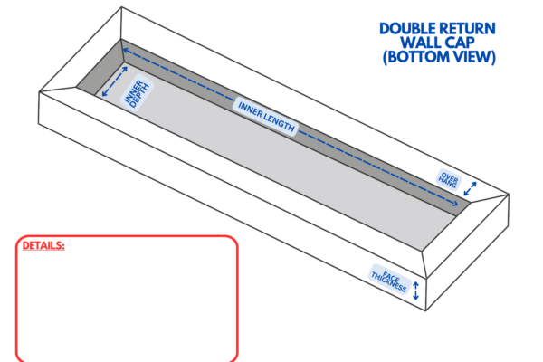Double Return Wall Cap (Bottom View)