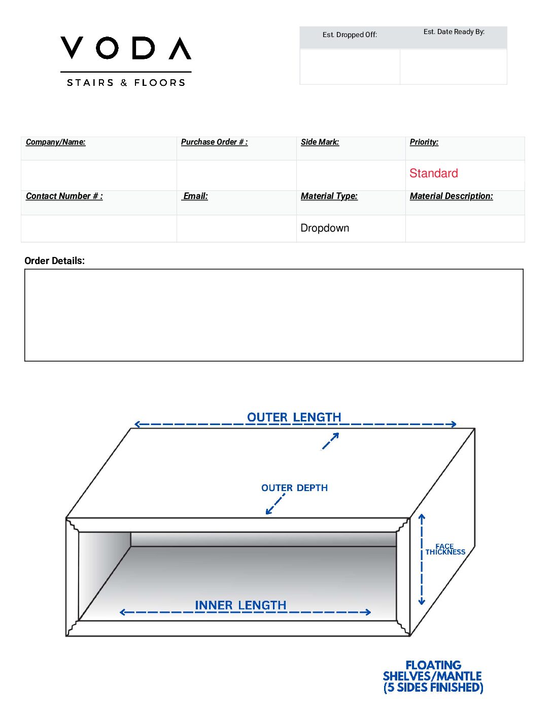 Floating Shelve Or Mantel 5 Sides Preview