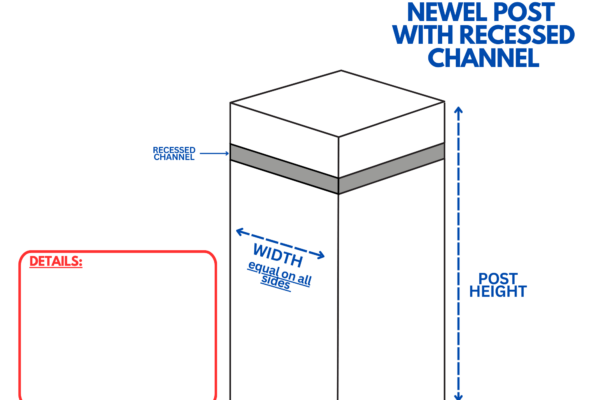 Newel Post With Recessed Channel