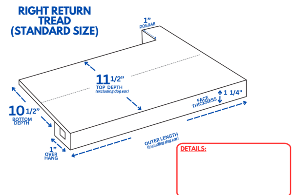 RH Return Tread (Standard)