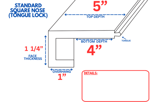 Standard Square Nose (Tongue Lock)