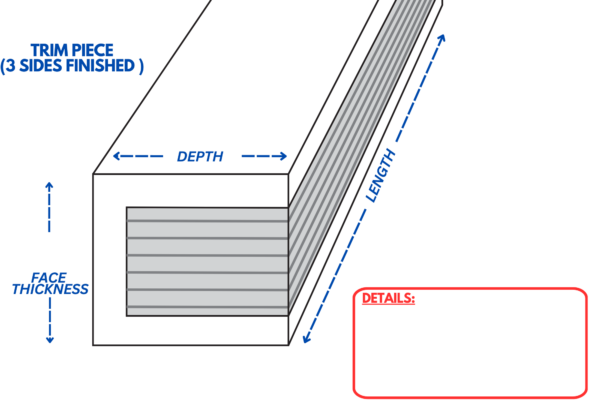 Trim Pc (3 Sides Finished)
